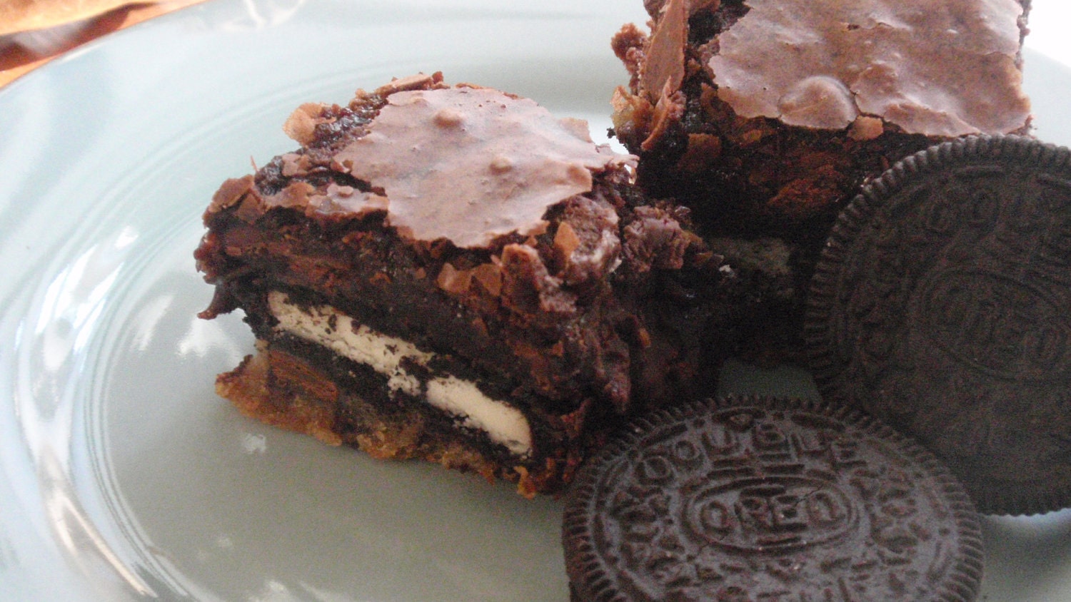 Slutty Brownies -  Cookie Oreo Chocolate Fudge Brownie Bars