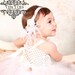 WHITE or CREAM  Dupioni Silk Rosette Headband with Ostrich feathers and crystal detail