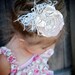 Stunning Bridal Handmade Cream, Ivory and Champagne Nude Color Flower Clip with Silk Bow, Silk Rosette, Lace, Crystals and Ostrich Feathers