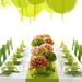 24 Paper Lanterns in Green with Ribbons - Wedding, Party, Nursery Decor