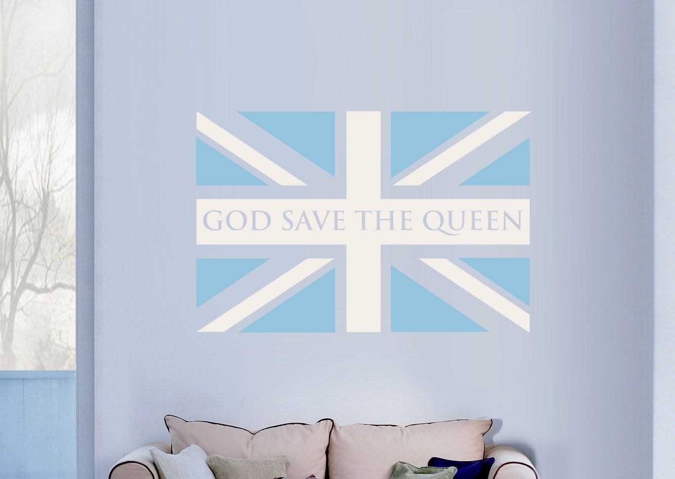 Wall Sticker Union Jack God save the queen decal Jubilee