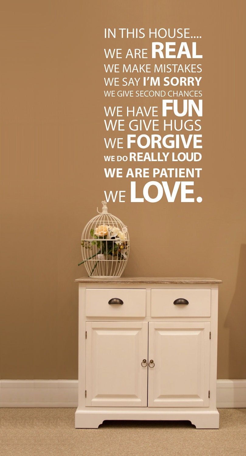 In this House Wall Sticker family quote