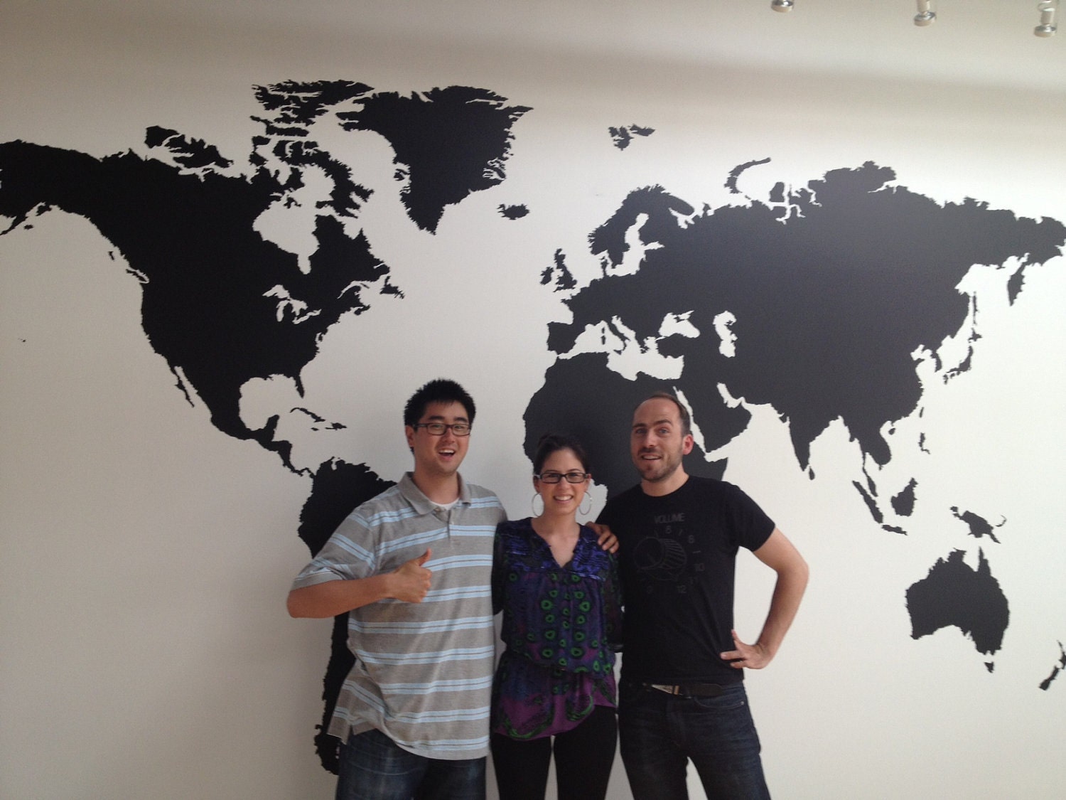 Extra Large World Map 4 x 2.3M/ 13 x 7.5ft Vinyl Wall Sticker Decal