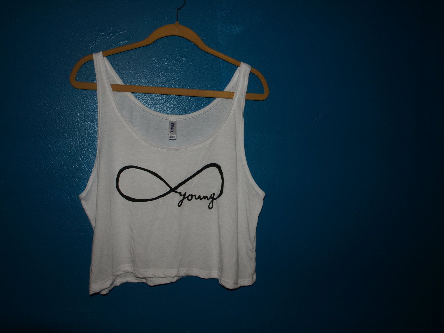 forever young crop tank  LARGE ONLY