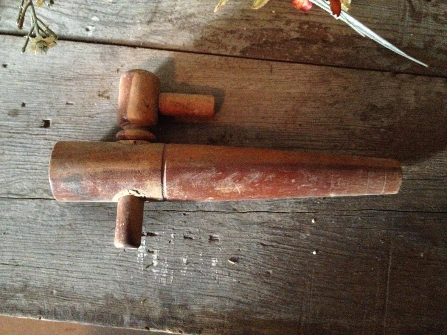 Set of 3 Vintage wooden barrel taper/spigot - stamped CZECHOSLOVAKIA