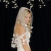 Elbow Length (30 inch) Silk Flower Bridal Veil with over 75 Flowers, Swarovski Crystal, White or Ivory Tulle Wedding Veil, Made to Order