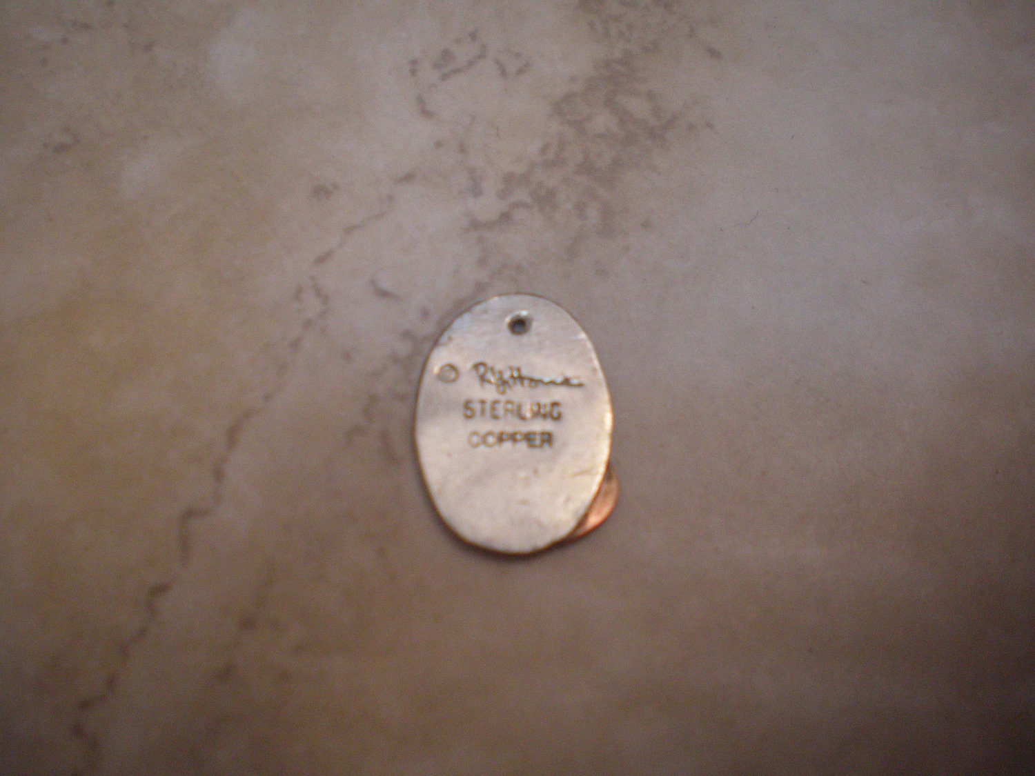 Letter T, Alphabet Letter Pendant, Copper over Sterling Silver Initial Charm Pendants, Made to Order