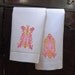 Set of 2 Monogrammed Linen Guest Towels