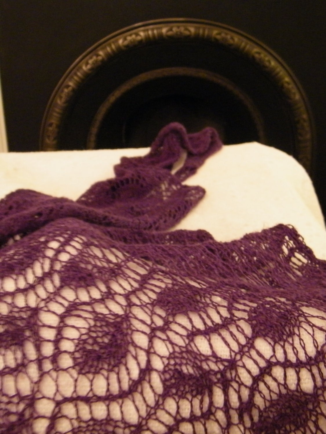 Lace Knitting pattern - Midnight Vine Scarf pdf.