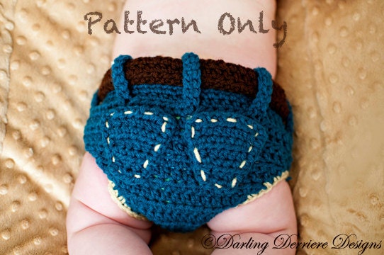PDF Instant Download Denim Diaper Cover Crochet Pattern