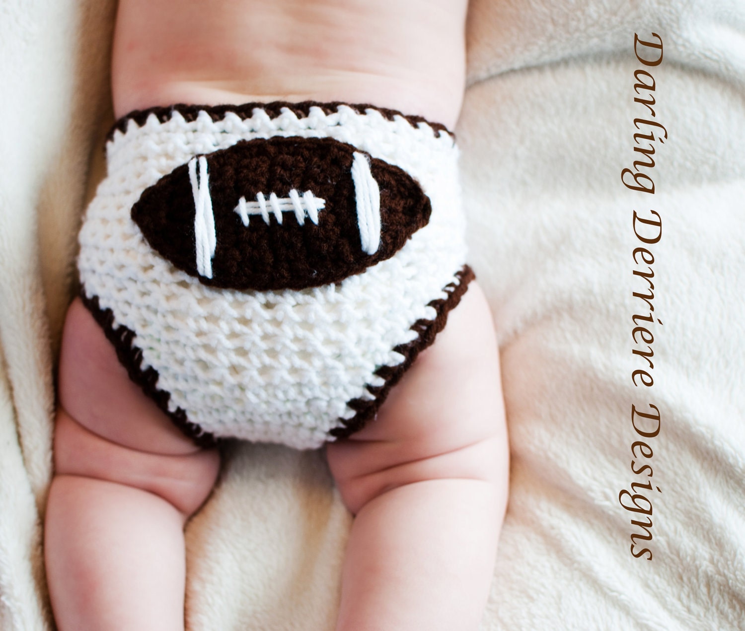 0-3 Month Baby Boy Football Sports Diaper Cover- Ready to Ship