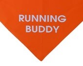 Running Buddy orange dog bandana