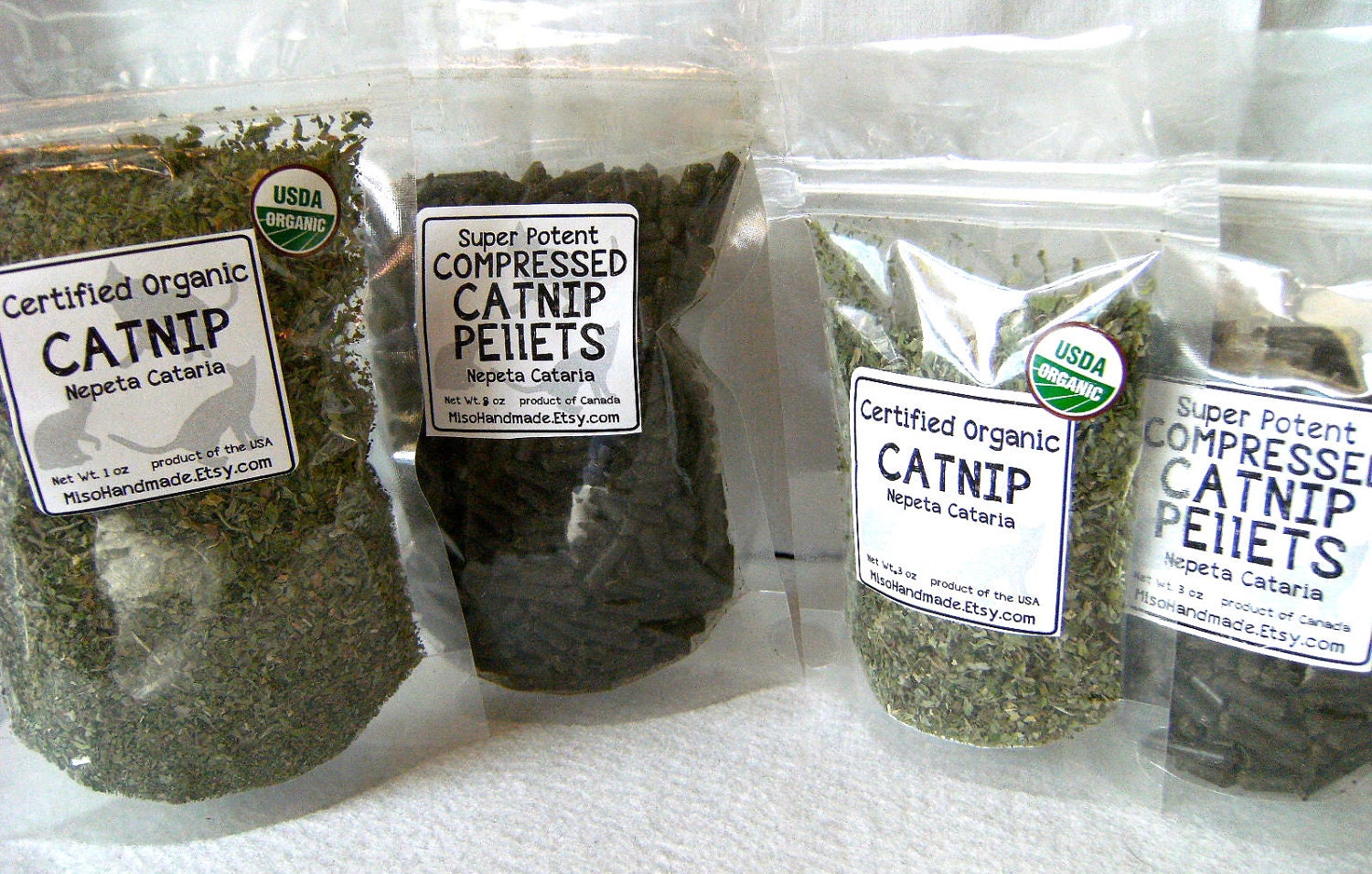 Bulk Catnip- 2 Kinds- Organic Loose and Compressed