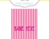iPhone Wallpaper Personalized Simple Pink Stripes Pattern - 102207003