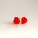 Cabochon Rose Earrings in Dark Red by Violet