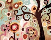 Contemporary Art LIMITED Edition Print on Canvas May Swirly Tree by Natasha Wescoat