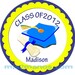 Graduation Stickers Personalized Labels Oval Favor tag For Class of 2012 Stickers Set of 21