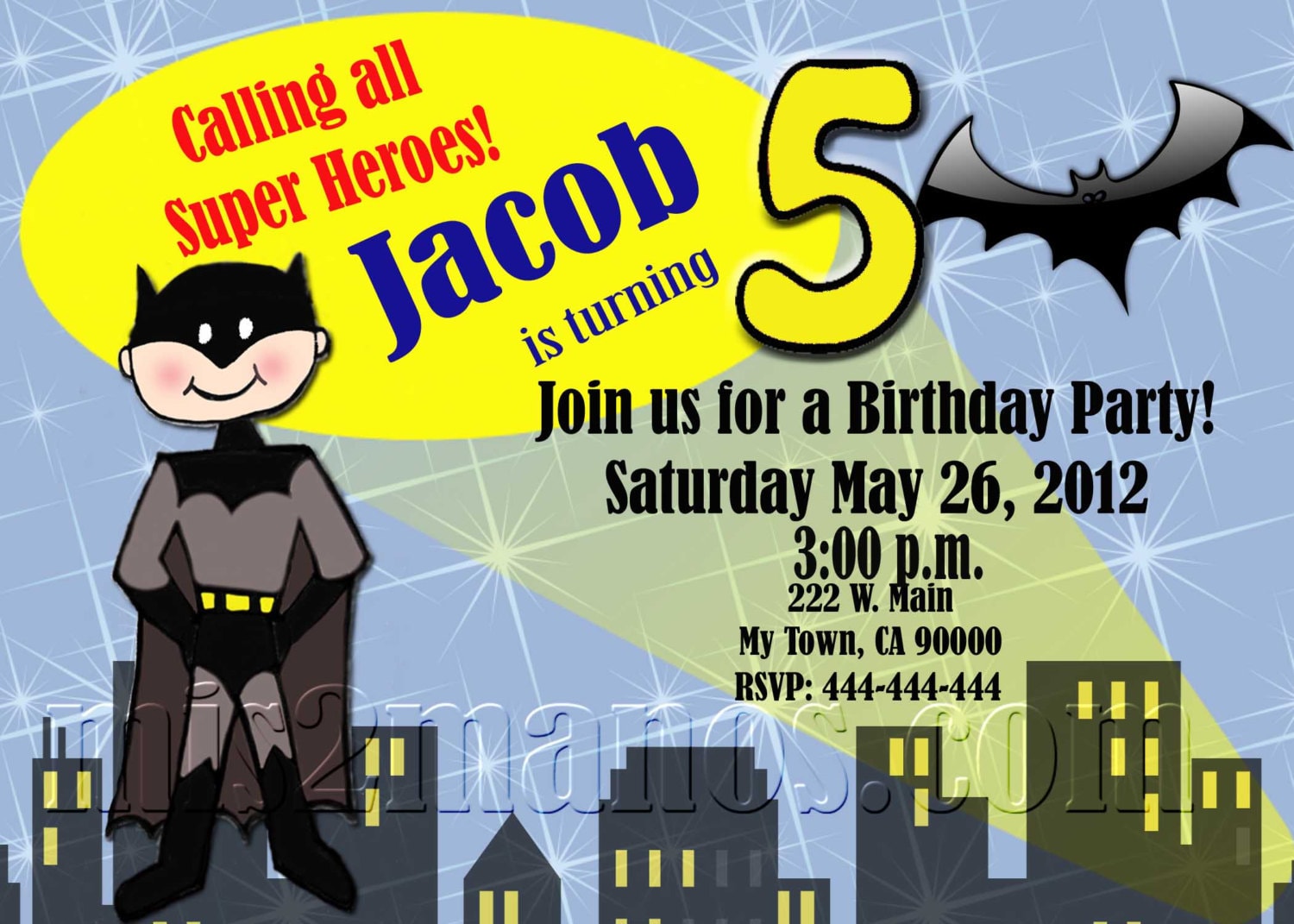 Batman Birthday Invitation Wording