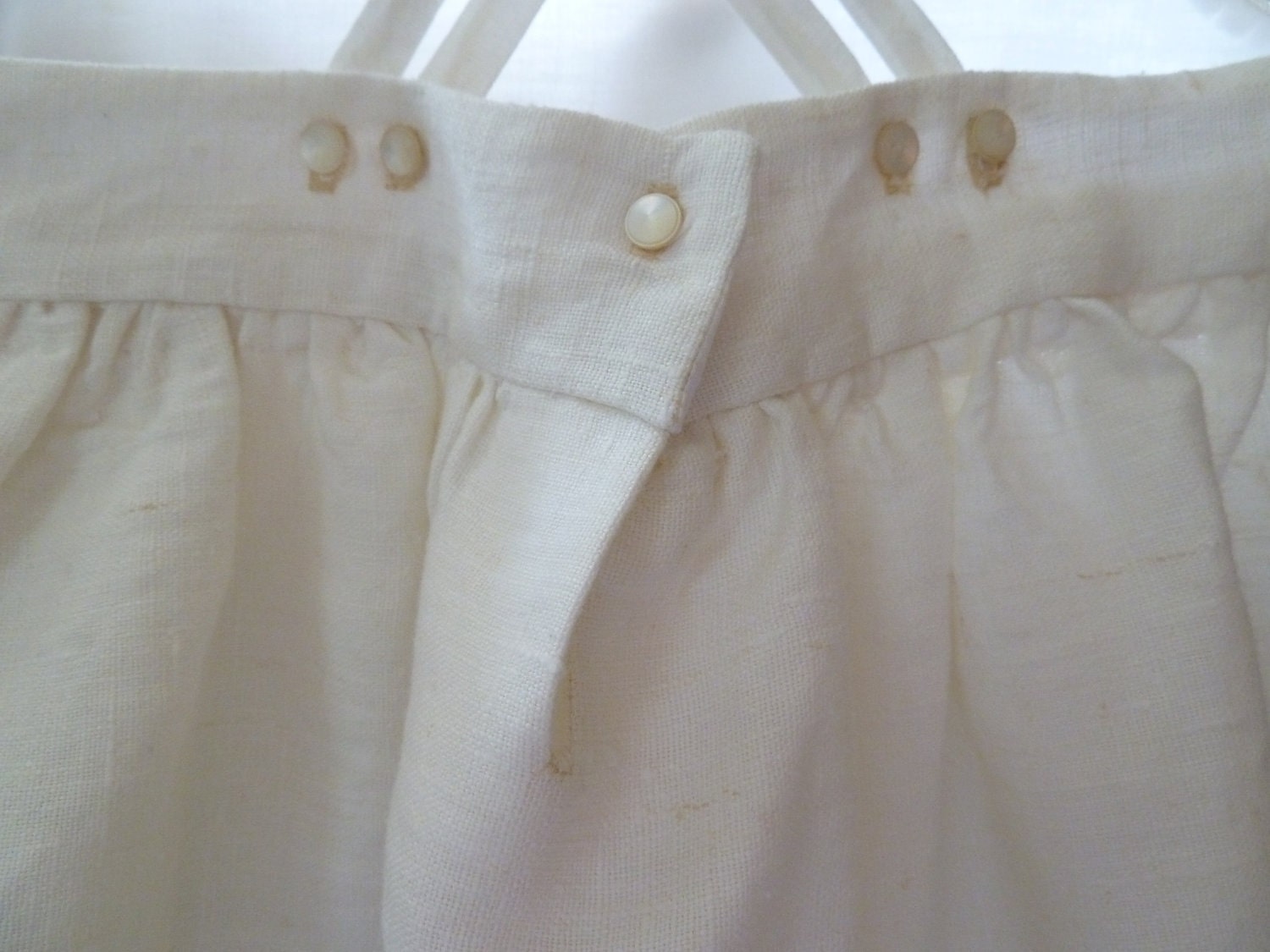 Natural Linen Dress with Peter Pan Collar