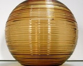 Imperial Reeded Line 701 Ball Vase - 6 Inch - AMBER