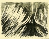 The Island Drawing Art Screenprint