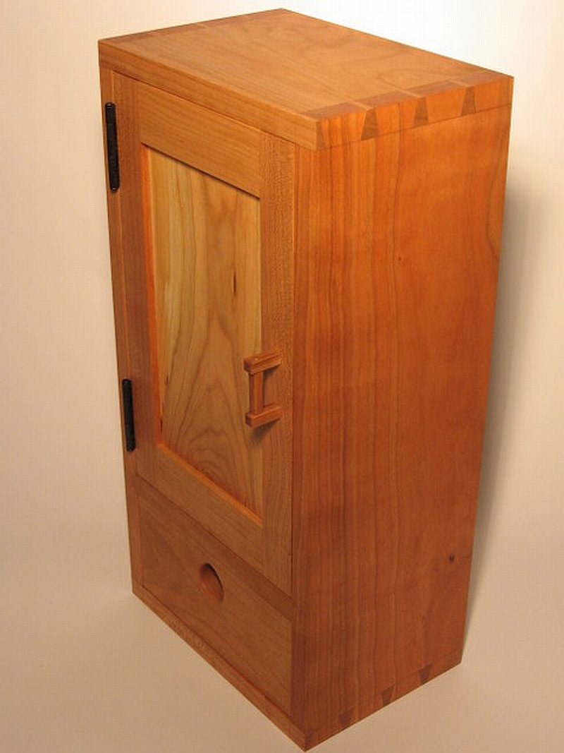 Dovetailed Cherry cabinet with drawer