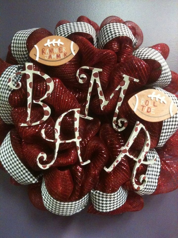 Alabama Crimson Tide deco mesh wreath