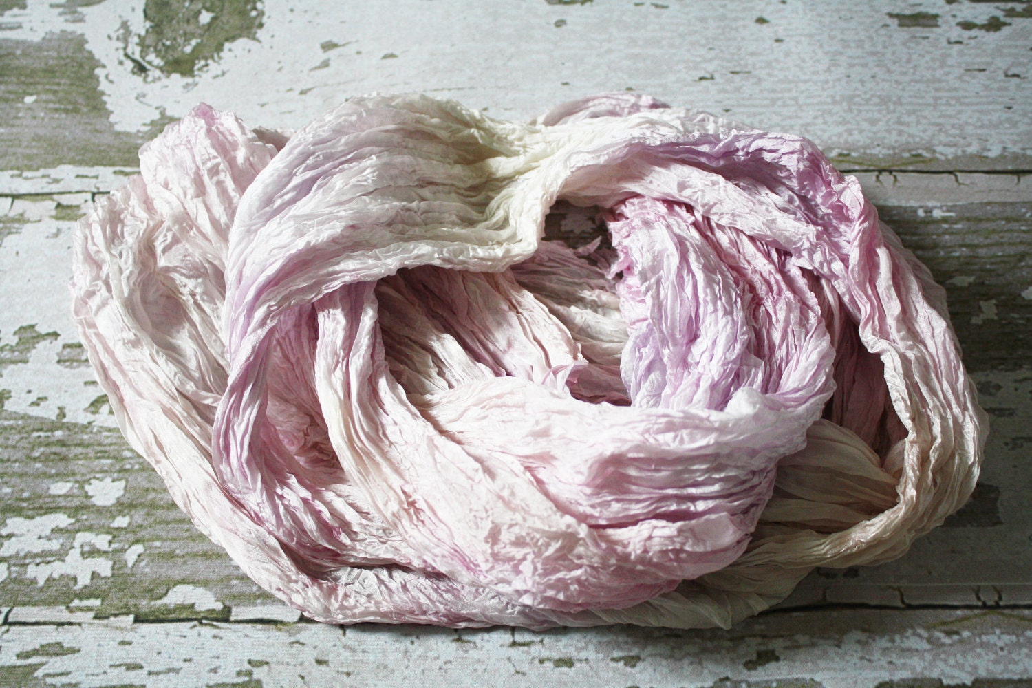 Light Blush - light pink, beige, lavender silk scarf.