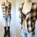 Lumberjack vest vintage 90's grunge plaid flannel oversized open size