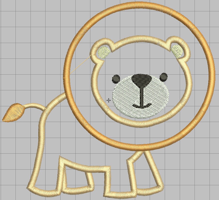 lion embroidery