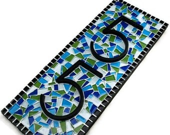Mosaic Address Sign, Made To Order