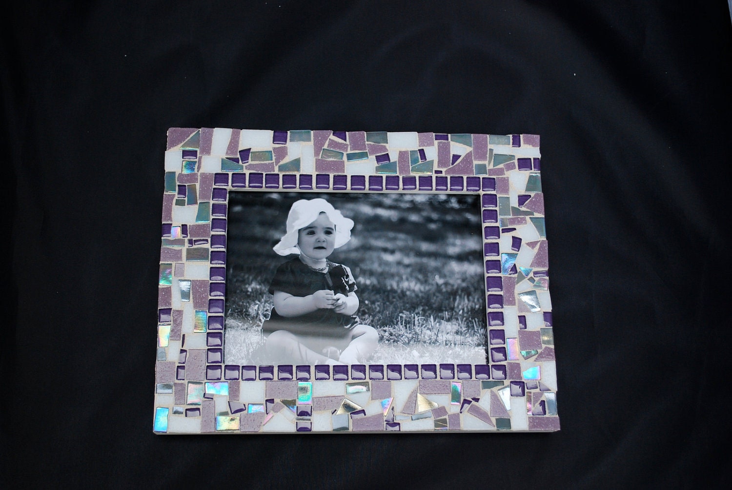 Mosaic Frame Purple, 5 x 7