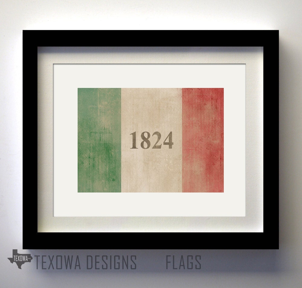 Texas Revolution Alamo Flag Print