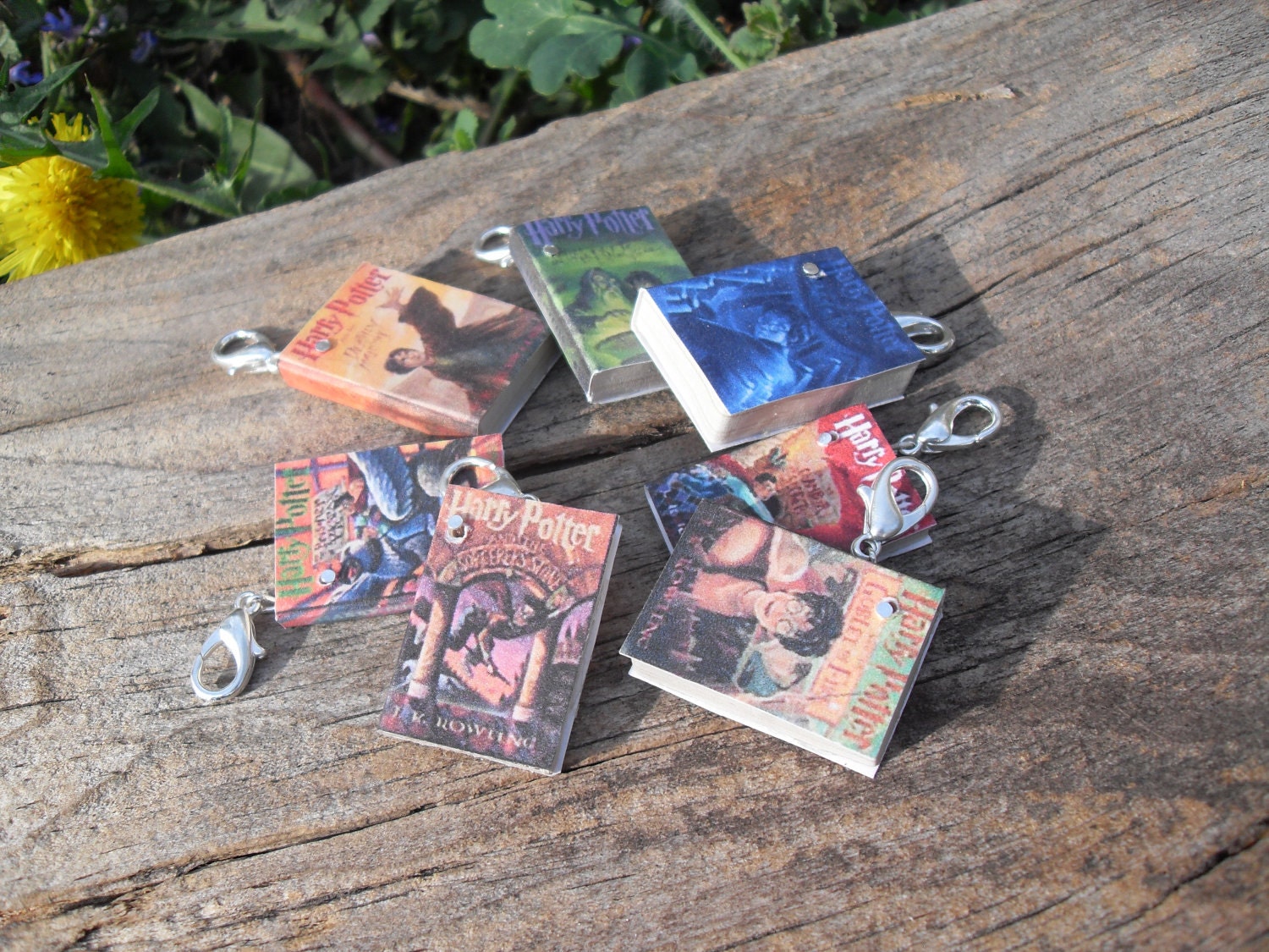 Miniature Book Charms - Harry Potter series, US version - 7 books total