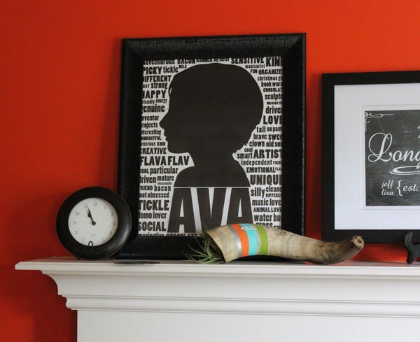 Custom Silhouette Portrait Story Art 16 x 20" - Shipping Included