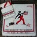 Black Americana Towel Pair "To Market, To Market..." Anne Orr