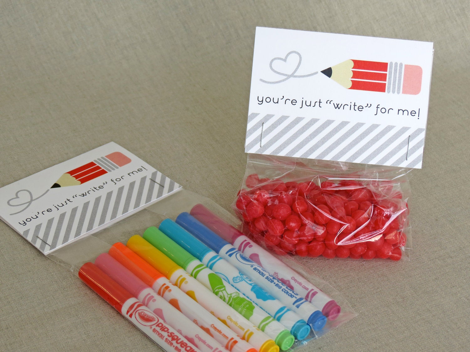 Printable Valentines - Pencil - PDF File