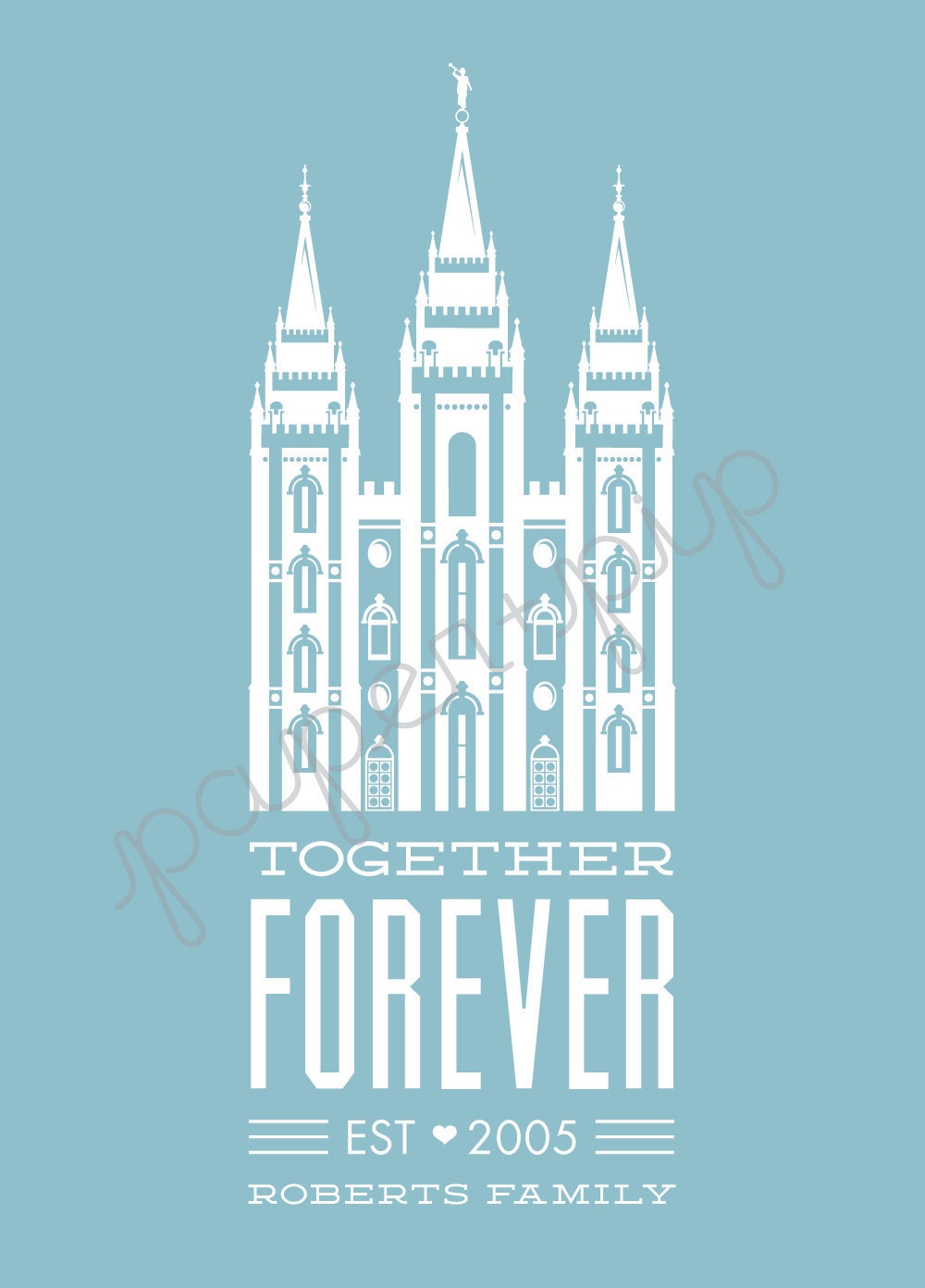 LDS Temple Print - Together Forever - Printable PDF File