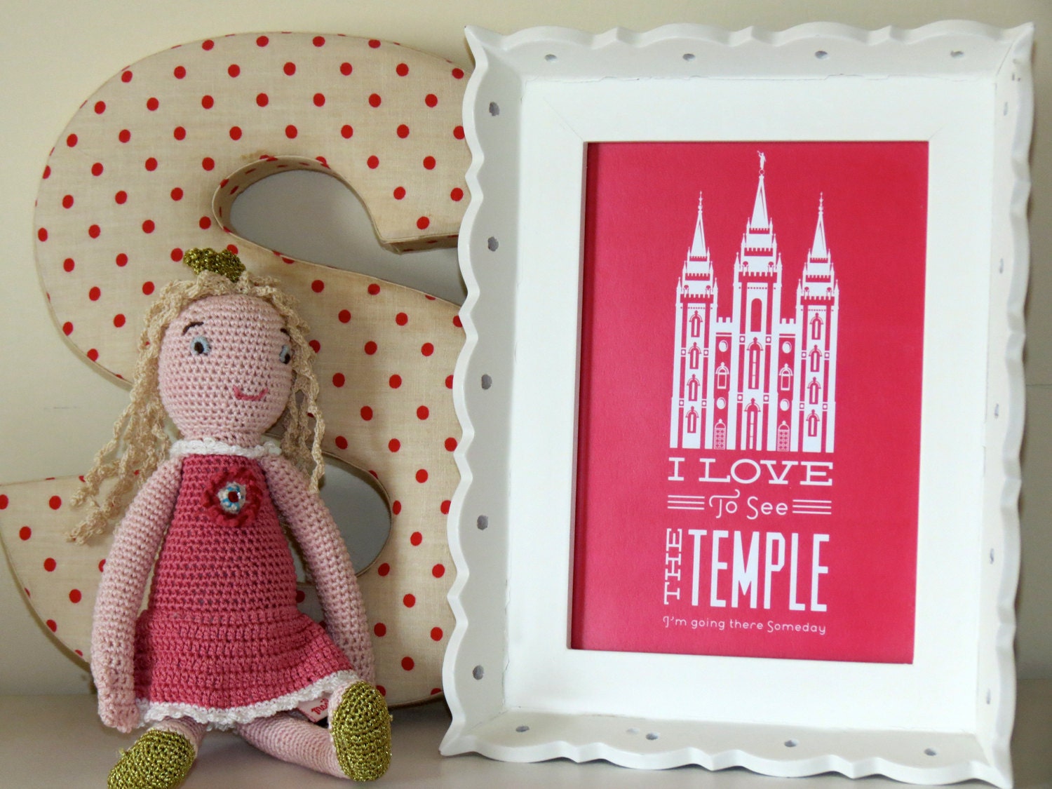 LDS Temple Print - I love to see the Temple - Printable PDF File