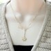 Gold Branch and Bird Necklace, Gold Bird Lariat Necklace