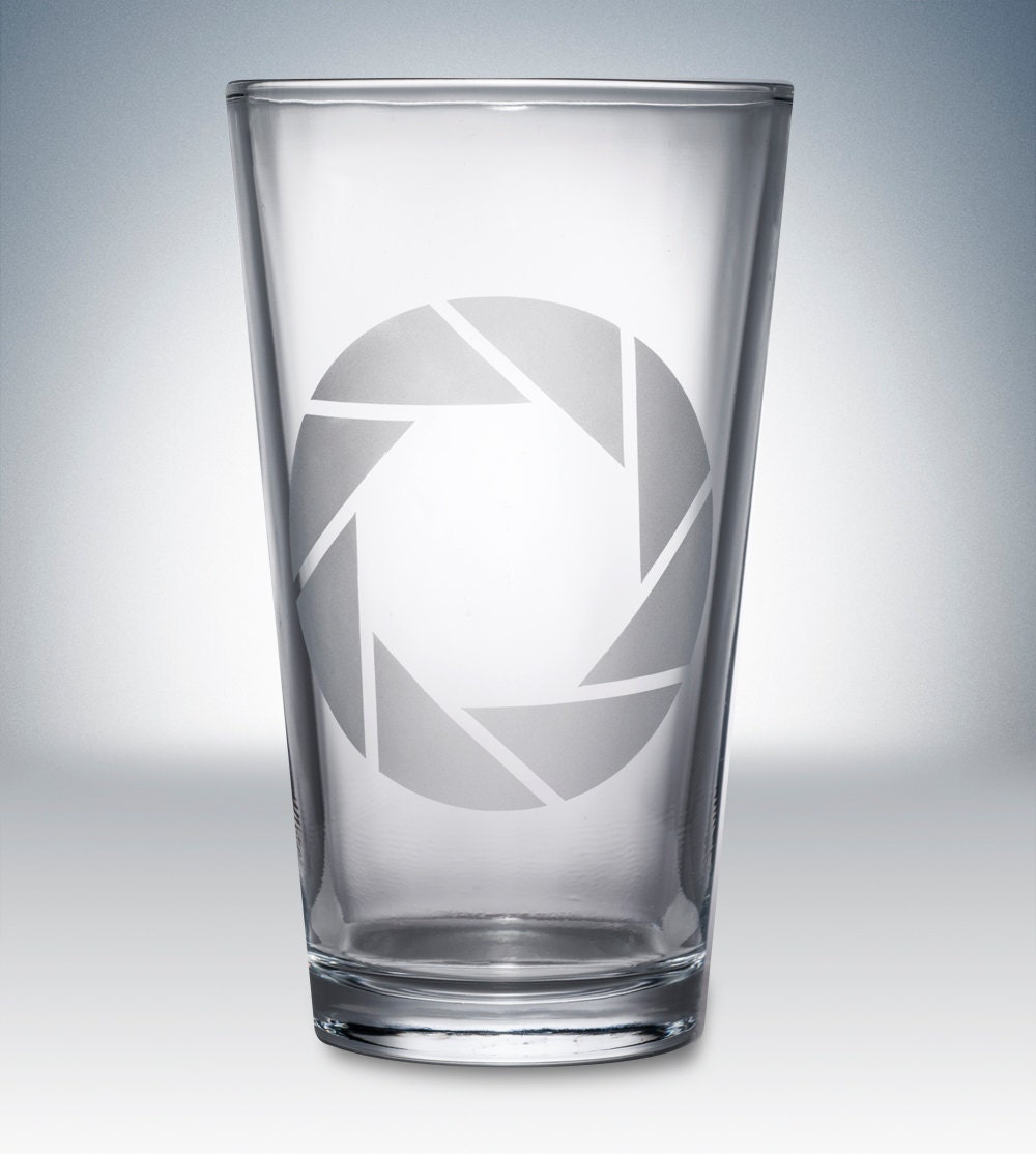Aperture Science Logo Pint Glass