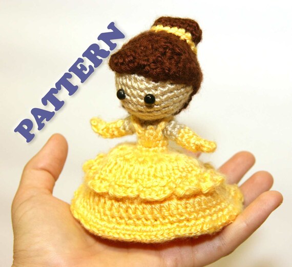 PATTERN Instant Download Belle Beauty and the Beast Princess Crochet Doll Amigurumi
