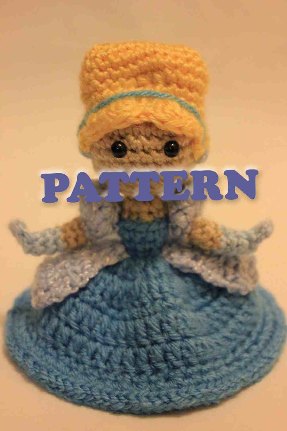 PATTERN Instant Download Cinderella Princess Crochet Doll Amigurumi