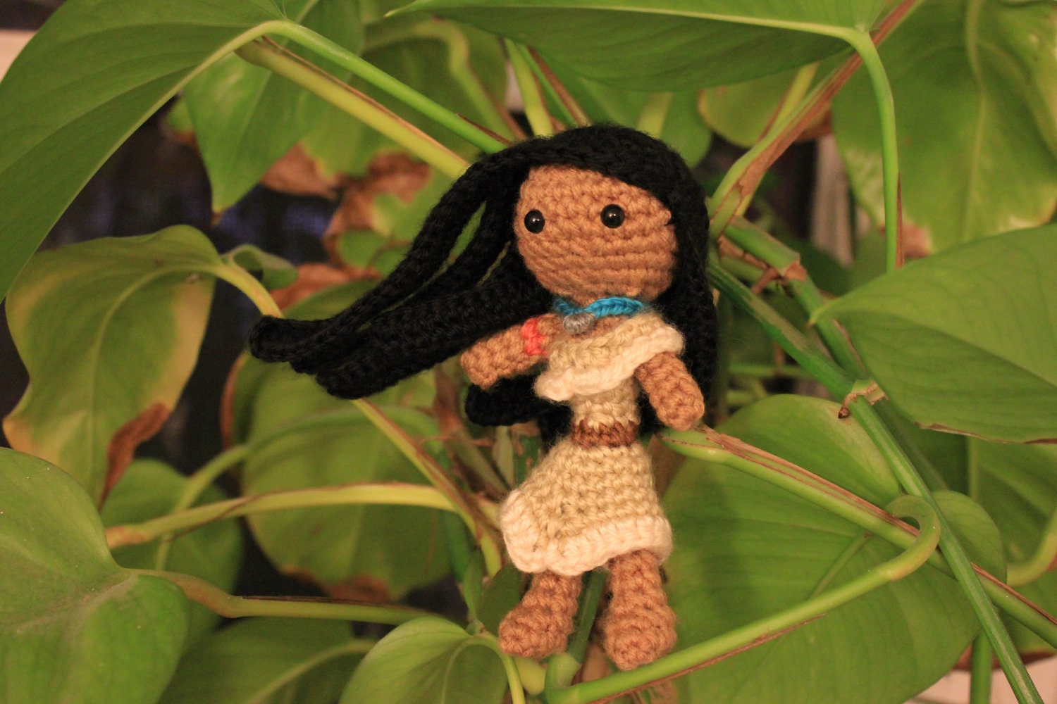 PATTERN Instant Download Pocahontas Princess Crochet Doll Amirugumi