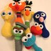 PATTERN Cookie Monster Sesame Street Baby Rattle Crochet