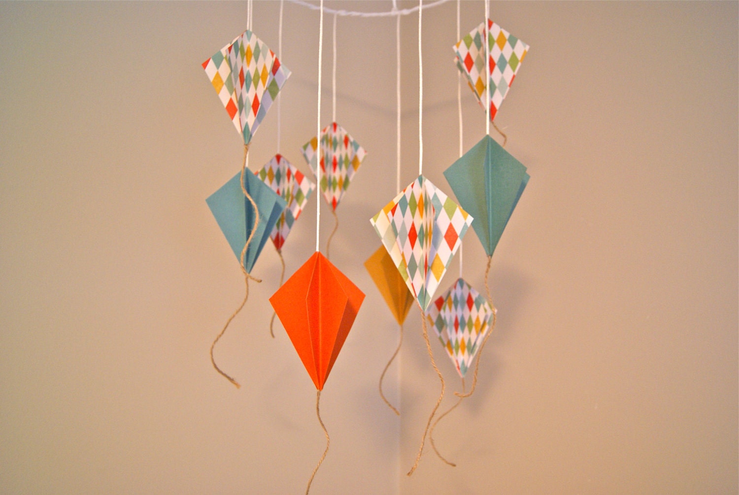 Boys 3D Paper Kite Mobile