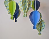 3D Paper Hot Air Balloon Mobile