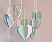 3D Paper Wedding Heart Mobile