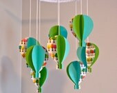 3D 'Colourful Tree Paper' Hot Air Balloon Mobile