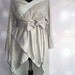 Stretchy gray cotton tunic,sweater,vest, wrap,jacket